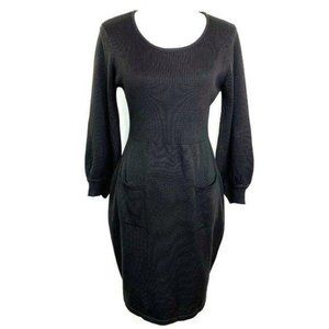 OD'Lover Balloon Sleeve Pockets Sweater Dress